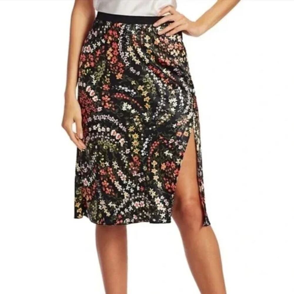 ATM Anthony Thomas Melillo A-Line Skirt Floral Print Size Large